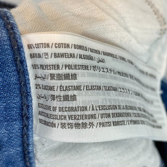 Abercrombie & Fitch Harper Super Skinny Jeans Mid-rise Distressed Blue Size 27 - Picture 10 of 11